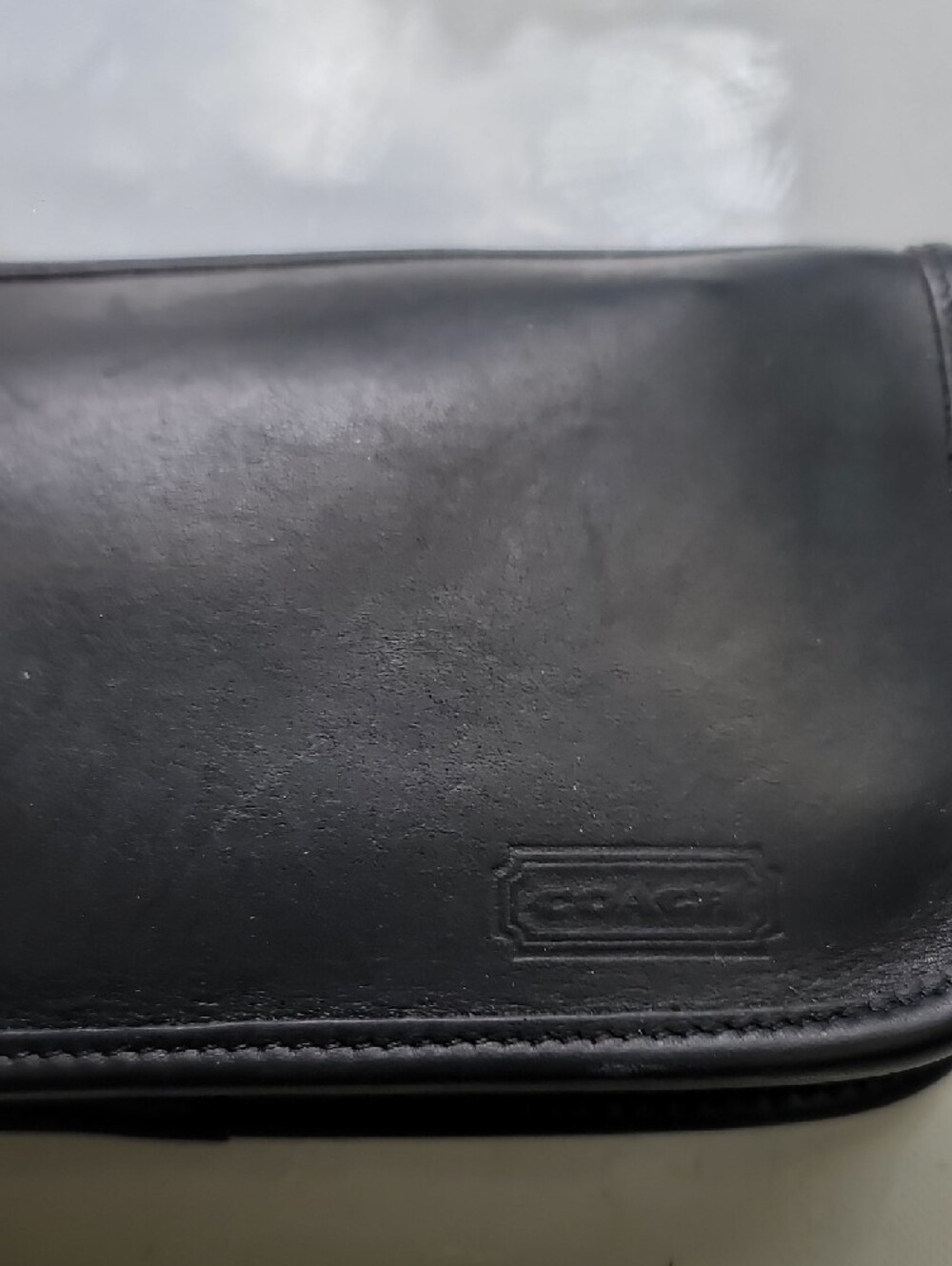 Coach Vintage  Black Leather Cosmetic Case Pouch. - Picture 5 of 14